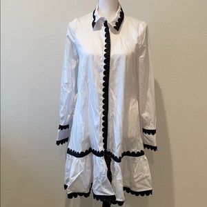 Scallop detail dress